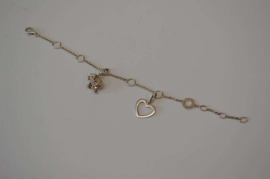 Thomas Sabo Charm Bracelet With Elephant Charm & Heart Charm