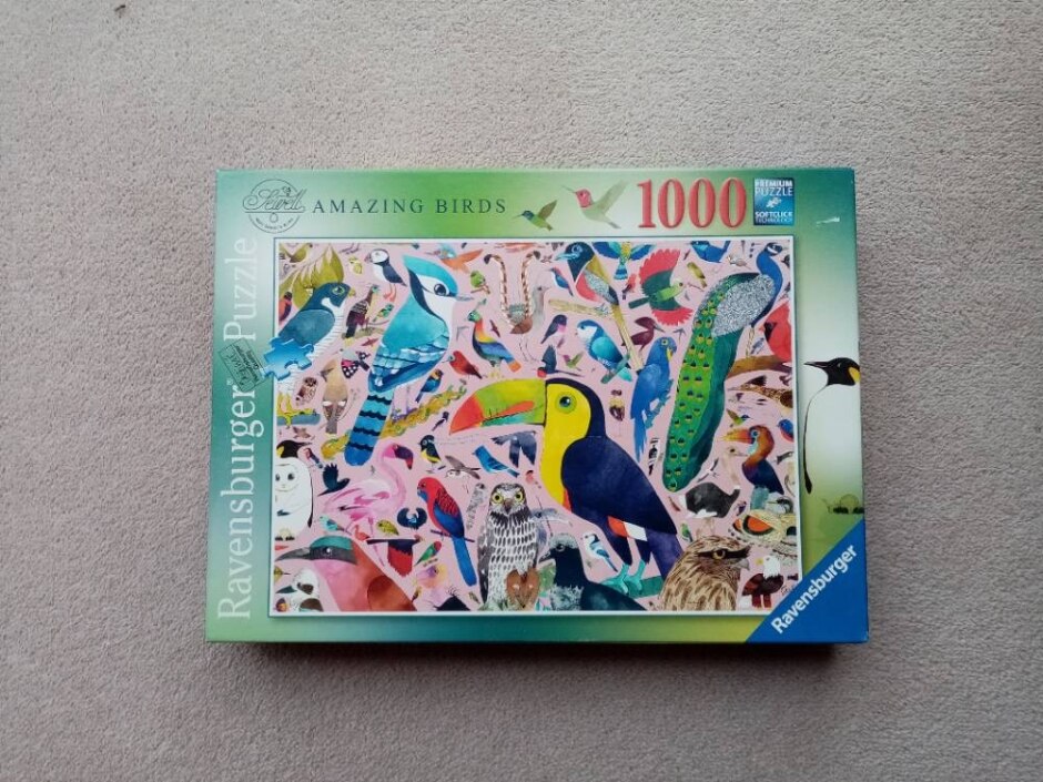 Jigsaw Puzzle - 1000 Pieces - Ravensburger Softclick - Amazing Birds - Size 70 X 50 Cm