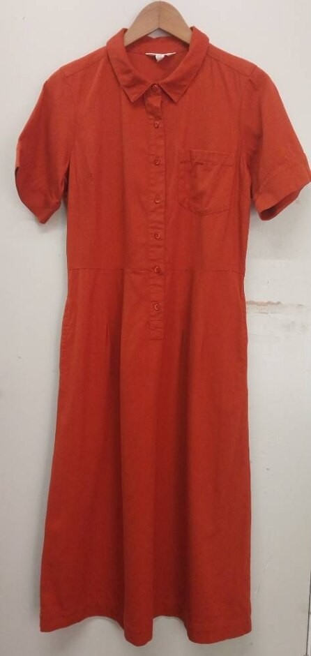 Seasalt Cornwall Organic Cotton Dress Red Size: 10