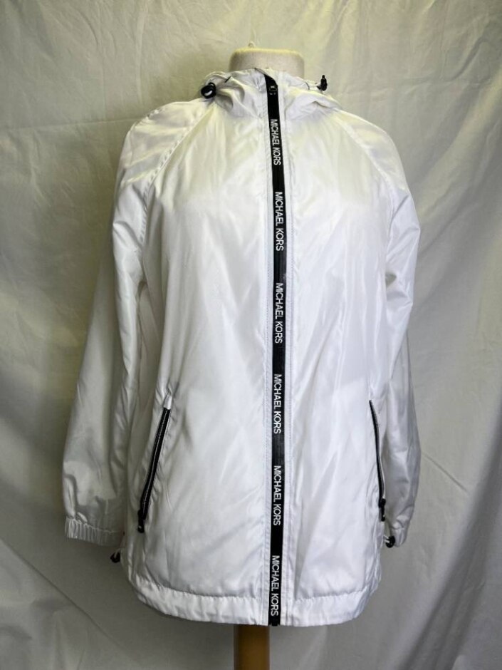 Michael Kors Hooded Windbreaker White Size: Xs