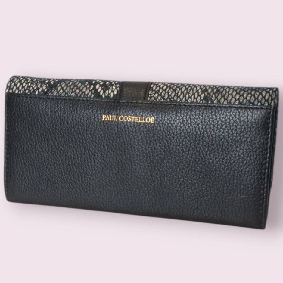 Paul Costelloe snakeskin look leather purse Oxfam Shop