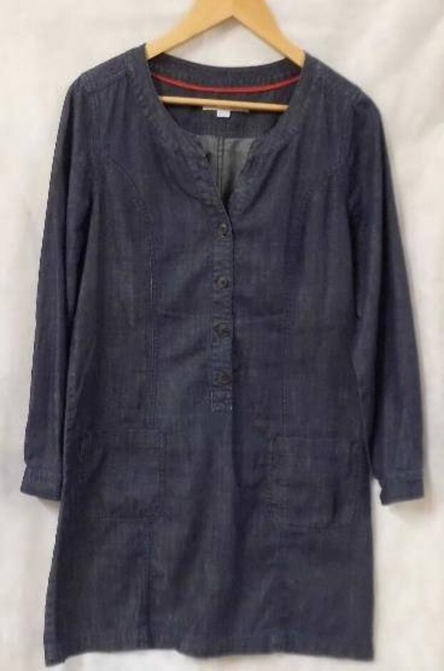 Boden Denim Tunic Dress Blue Size: 12