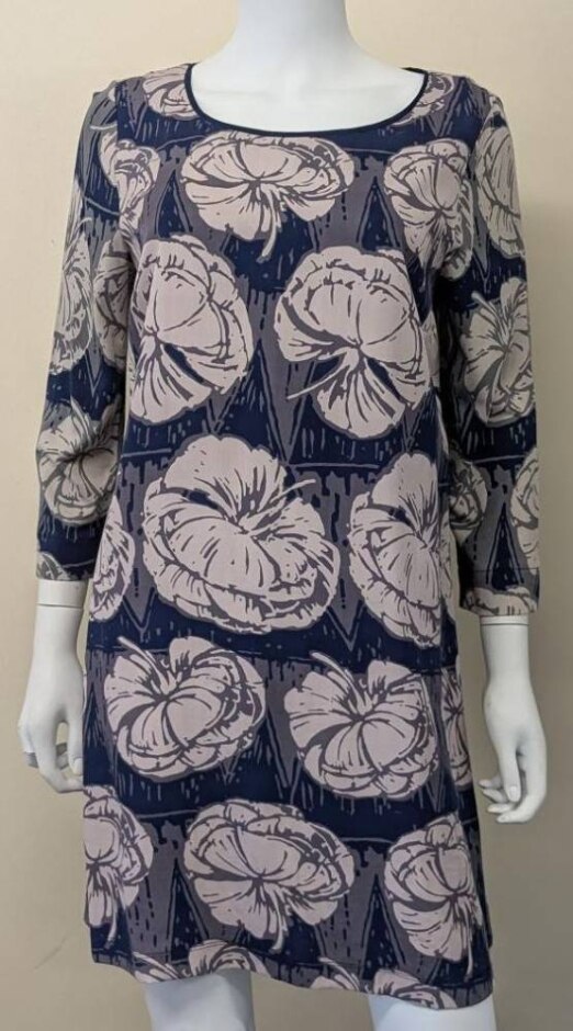 White Stuff Floral Summer Tunic Dress Navy Blue Size: 14
