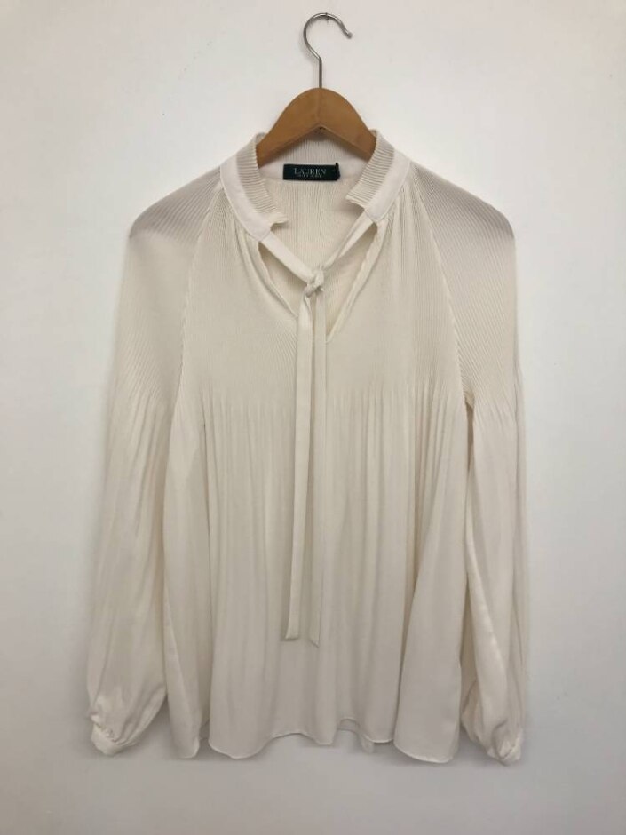 Ralph Lauren  Long Sleeved Floaty Blouse Ivory  Size: M