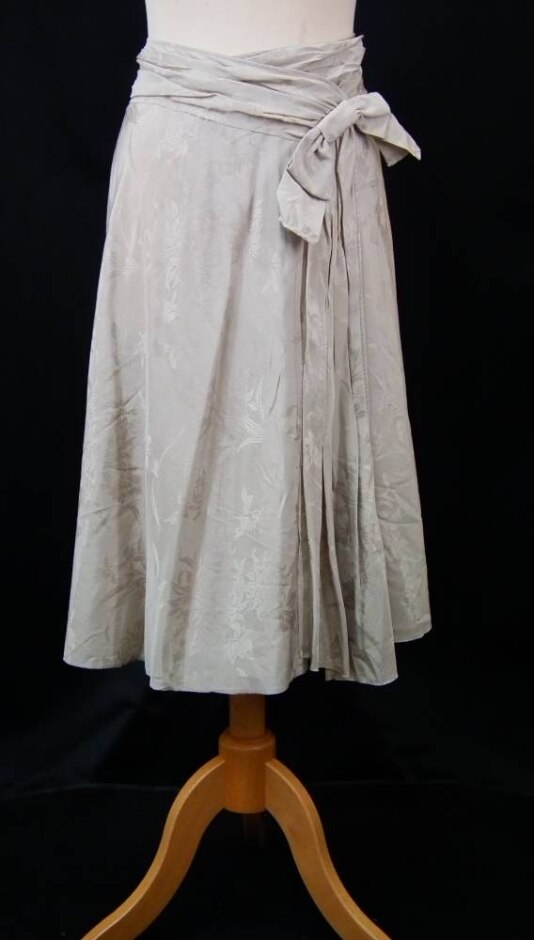 Nicole Farhi Wrap Around Skirt Stone Size: 12