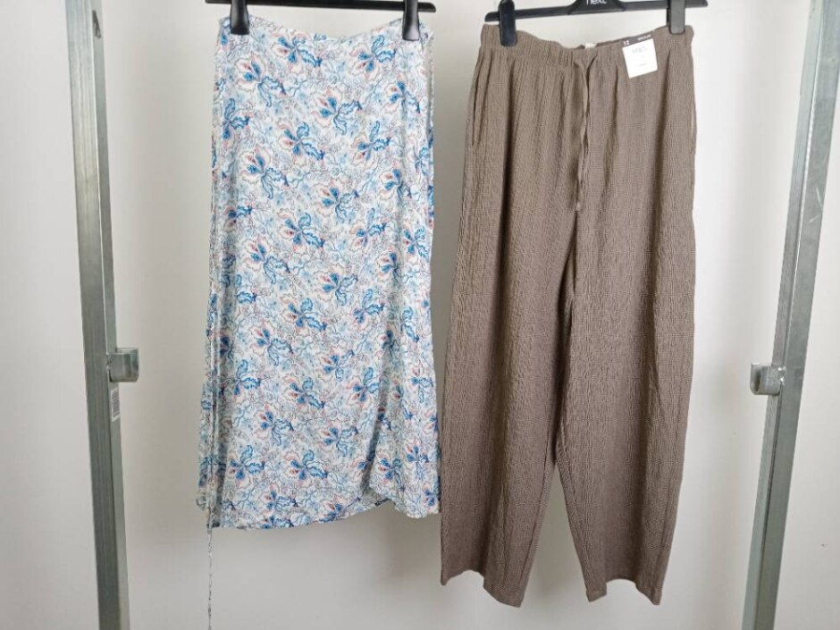 M&s  2pcs Wrap Skirt & Carrot Pants Multi Size: 12