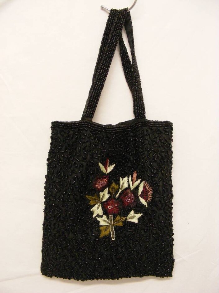 Noa Black Beaded Handbag