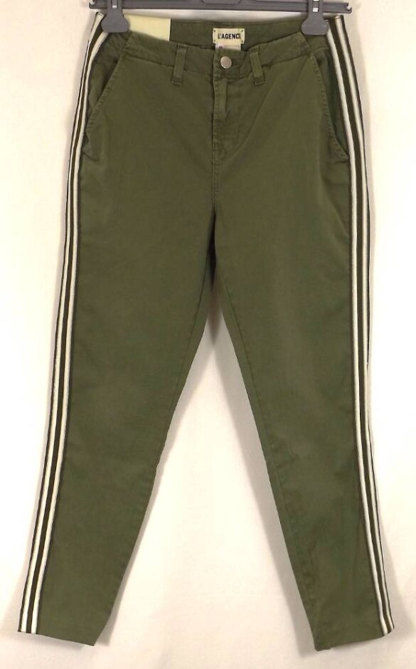 L'agence Trousers Khaki Green Size: 8
