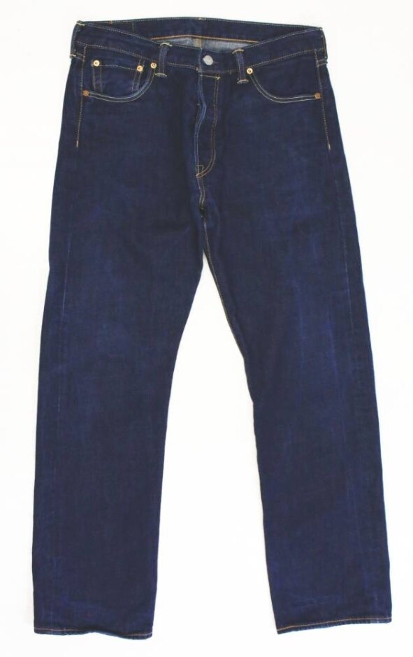 Levi's Rare Wool Blend 501 Jeans Dark Blue Size: 34