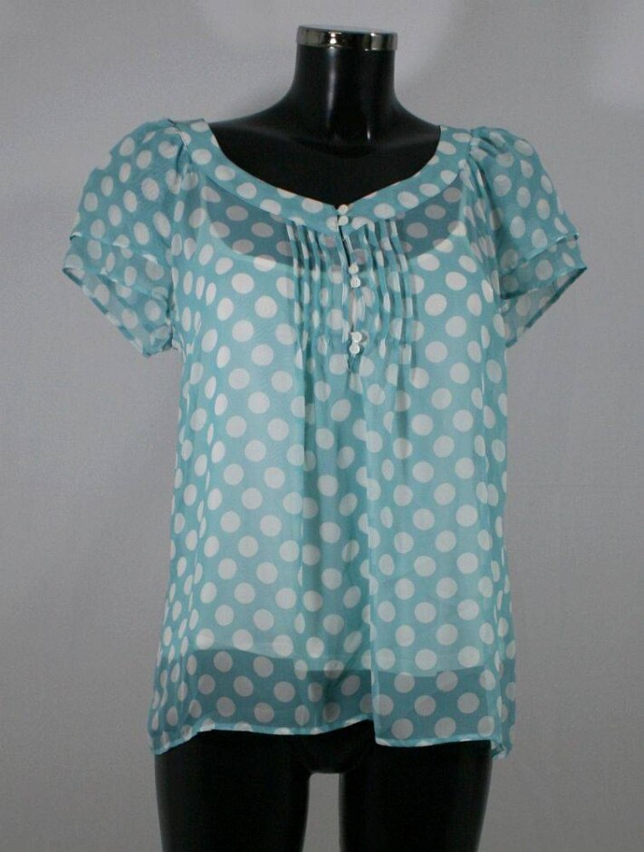 Bnwot M&s Sheer Spotted Top Multi Size: 12