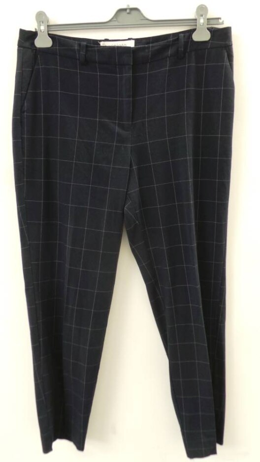 Violeta Smart Trousers Blue Check Size: 44