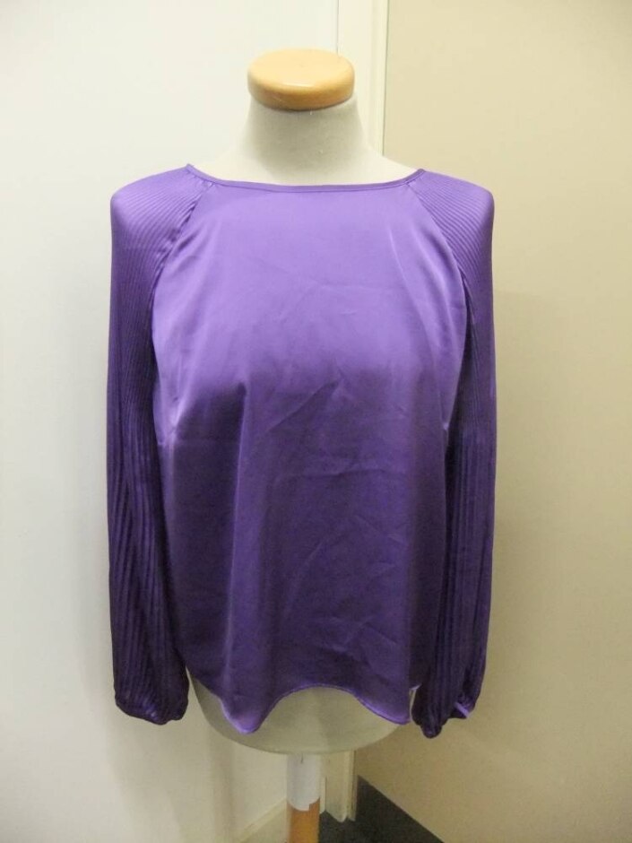 Tu Long Sleeve Light Top Purple Size: 14