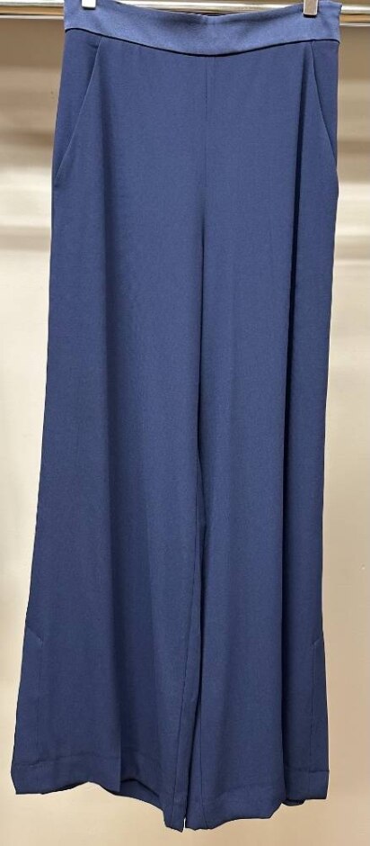 Marella Wide Leg Smart Trousers  Navy Size: 8