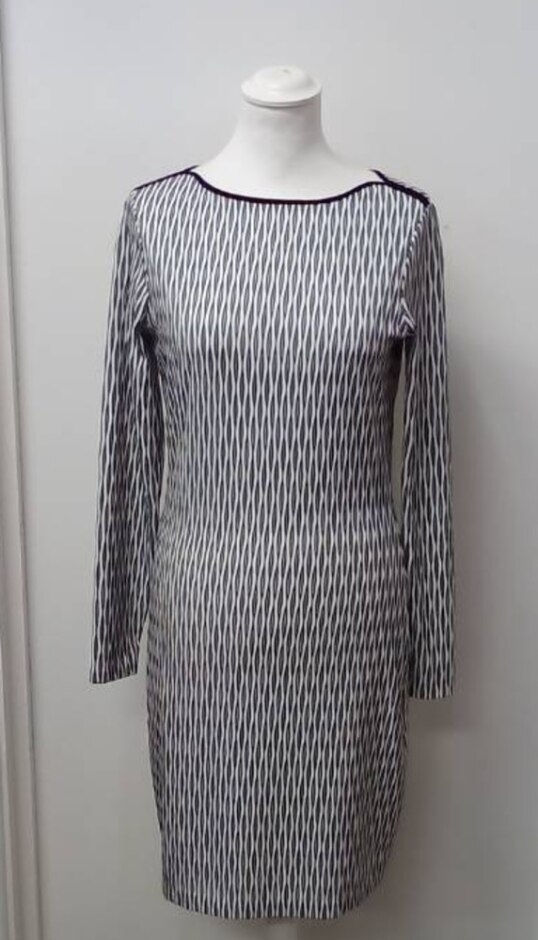 Reiss Dress Black & White Size: 8