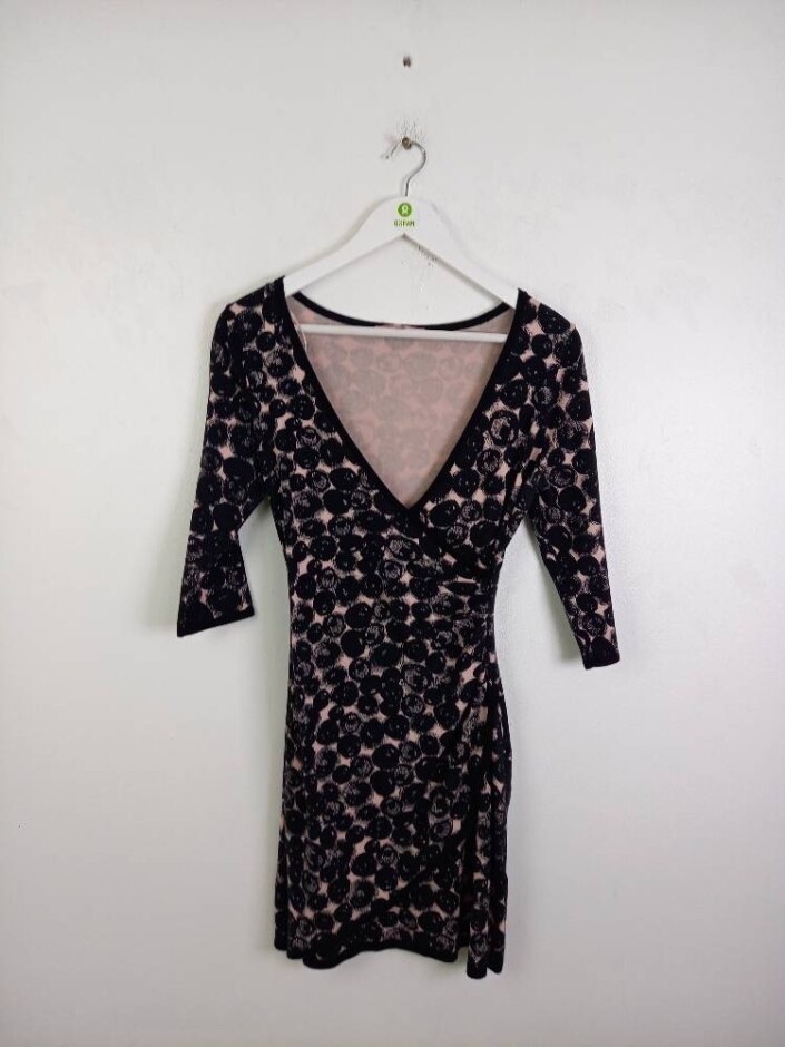 Phase Eight Knit 3/4 Sleeve Mini Dress Multicolour Size: 10