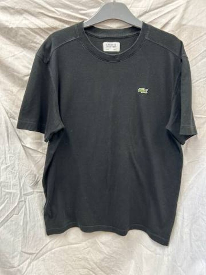Lacoste Crewneck Tee Mens Black Size: L