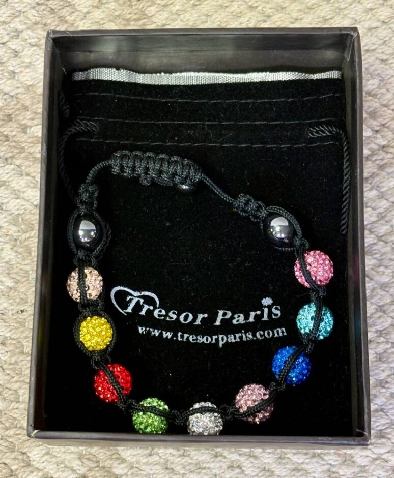 Tresor Paris Rainbow Beaded Diamante Bracelet
