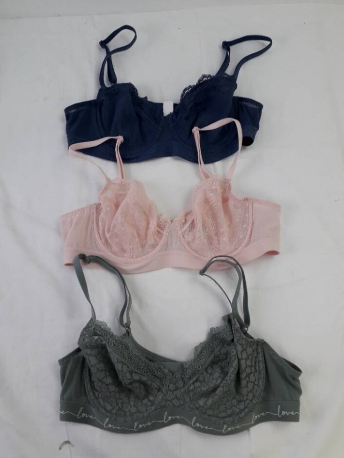 M&s Marks & Spencer Bras X 3 Lace Wired Unpadded Multi Size: 36b