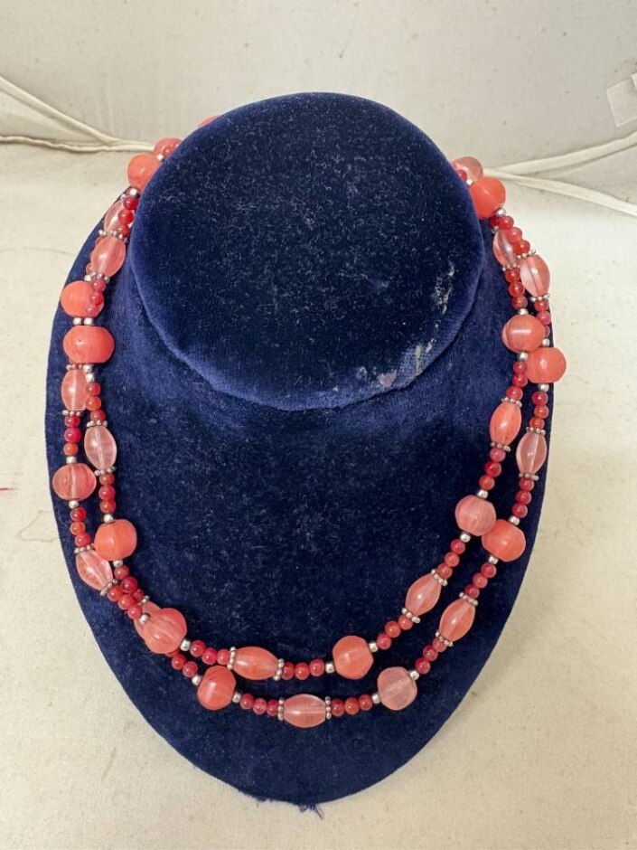 Pretty Red Beaded Necklace