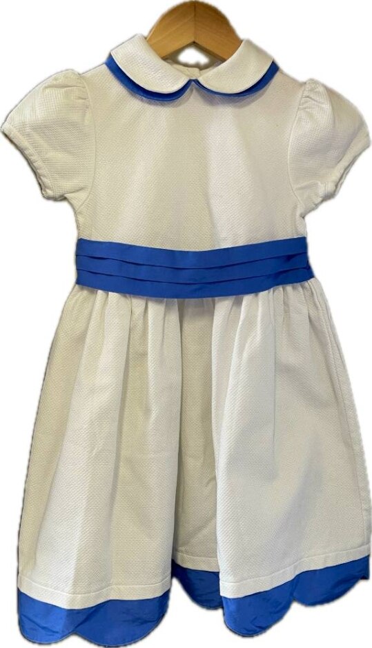 Arthur Et Felicie Dress White And Blue Size: 3 - 4 Years