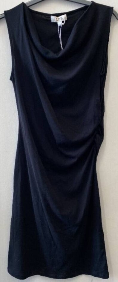 Cos Cowl Neck Bodycon Dress Black Size: Xs