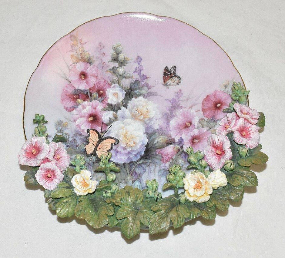 Bradford Exchange Lena Liu "unfolding Harmony" Decorative Plate