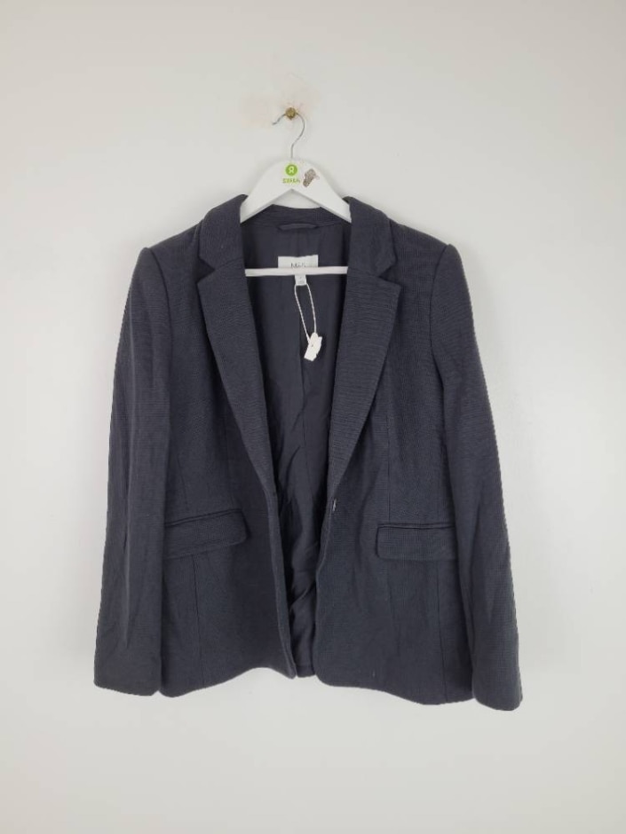 M&s Marks & Spencer Women's Blazer Single Button Black Size: 16