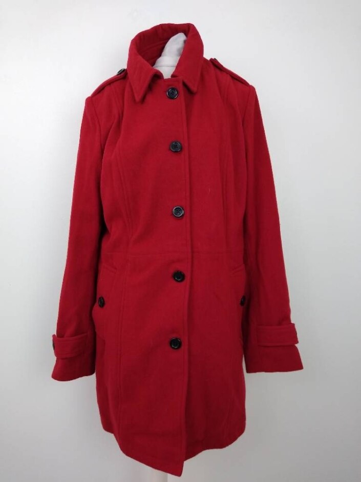 The Wool Makers Wool Blend Coat Bnwt Red Size: M