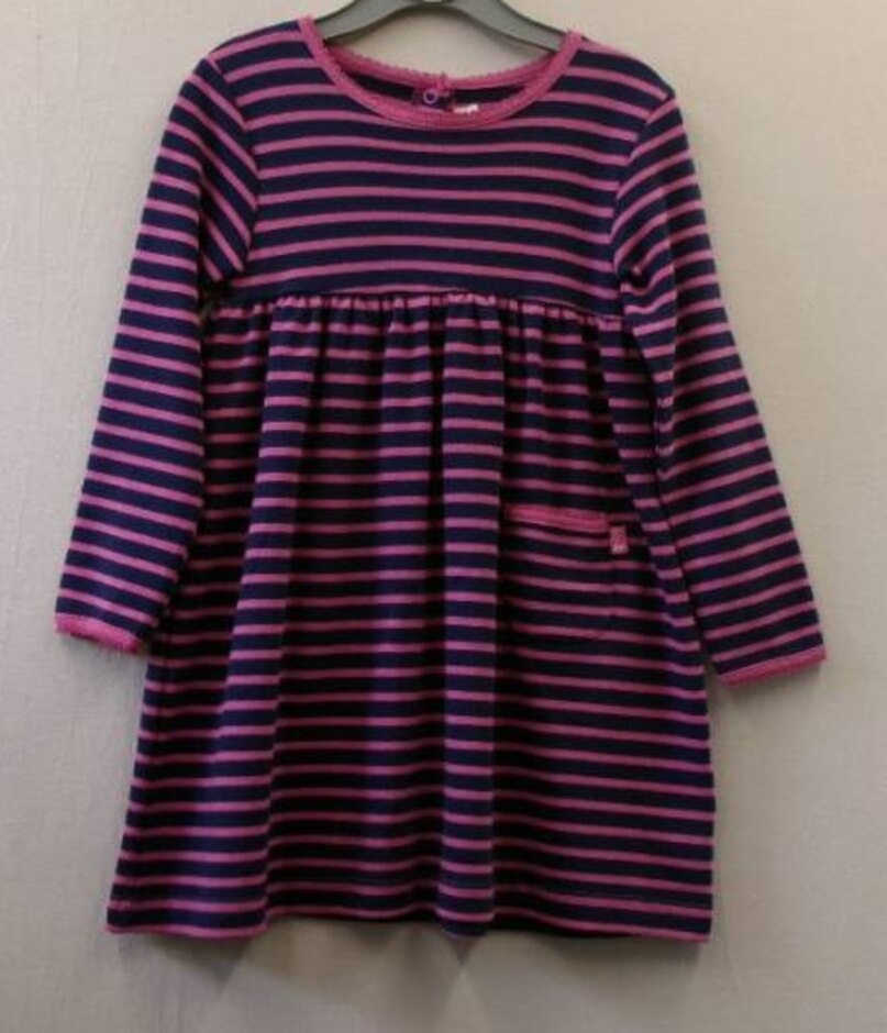 Jojo Maman Bebe Dress Pink Navy Size: 2 - 3 Years
