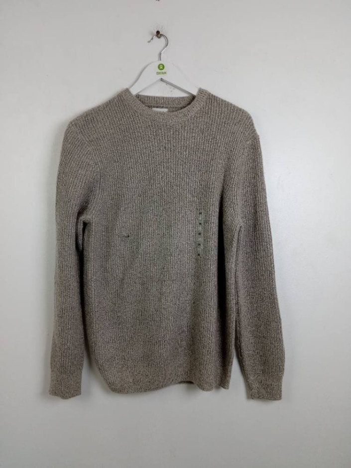 Marks & Spencer Knitted Crew Neck Jumper Beige Size: M