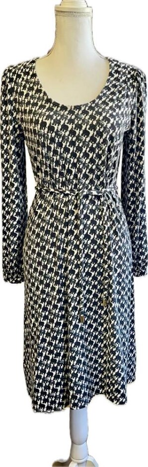 Mulberry Dress Long Sleeves Loose Fit Black And White Size: S