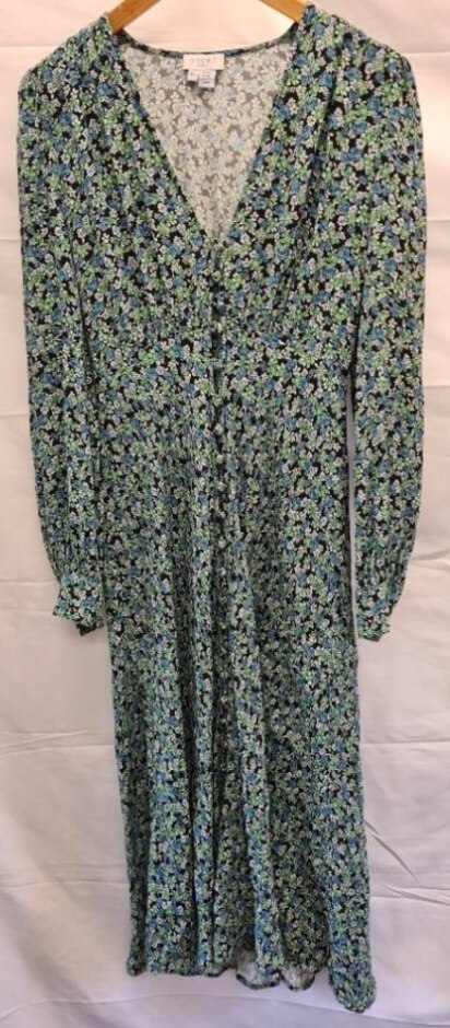 Ghost Floral Dress Green Size: Xs