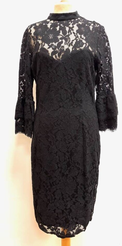 Tall Paper Dolls Fitted Lace Dress Black Size: 12