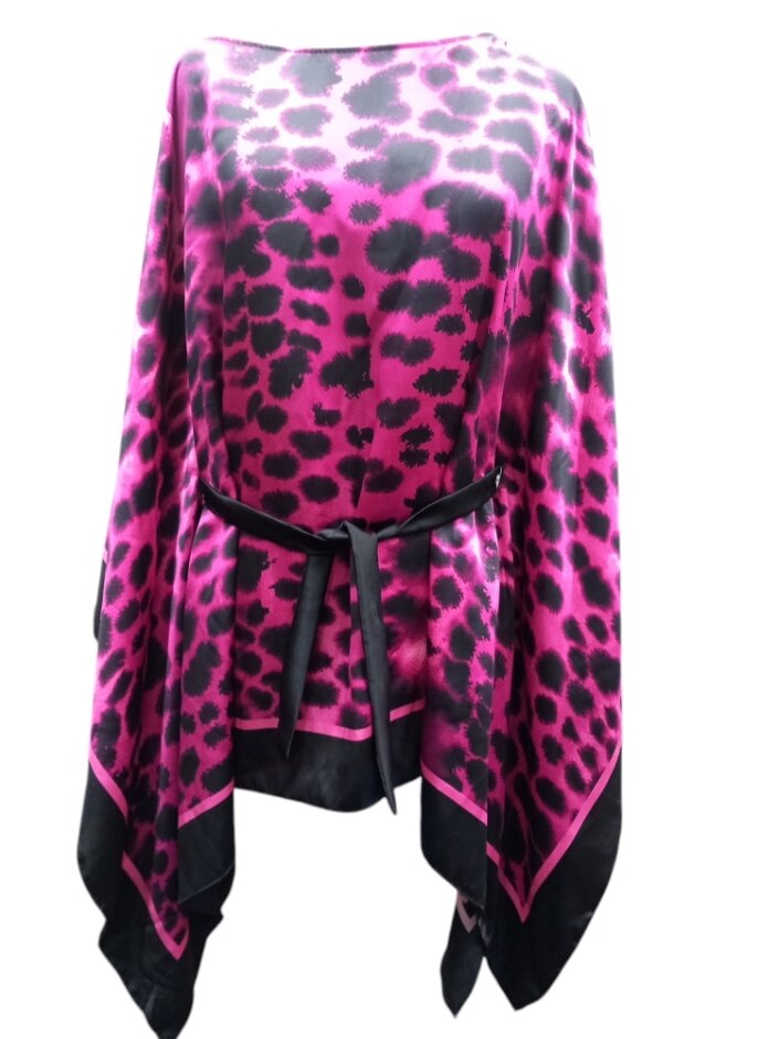 Roberto Cavalli  Beachwear Top Pink / Black Size: One Size