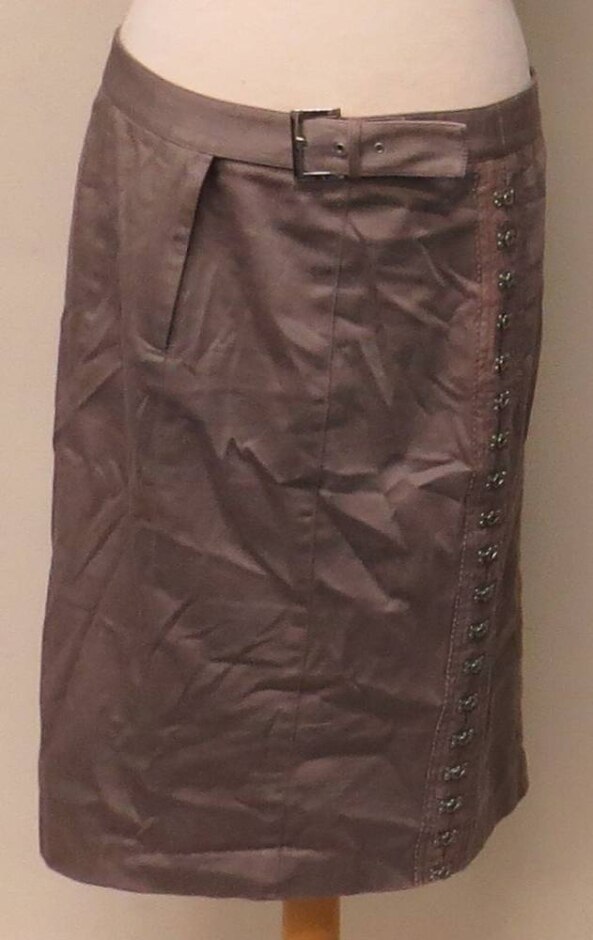 Jesire Skirt Khaki Brown Size: 12
