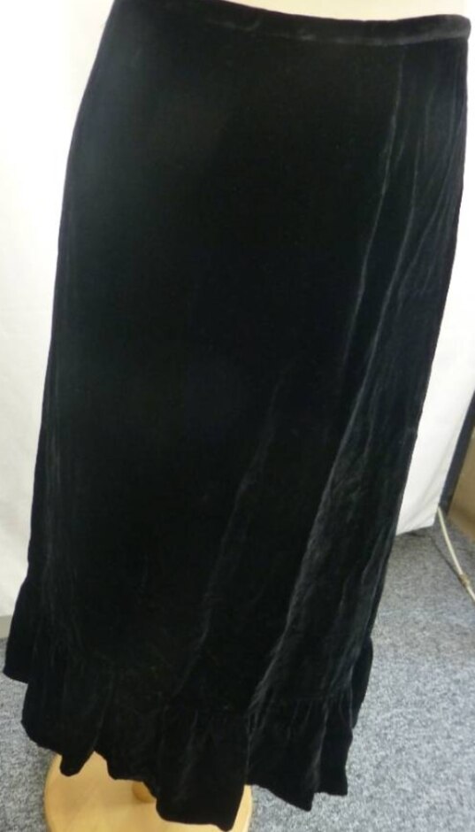 East Clothing Flared Velvet Skirt Black Size: 16