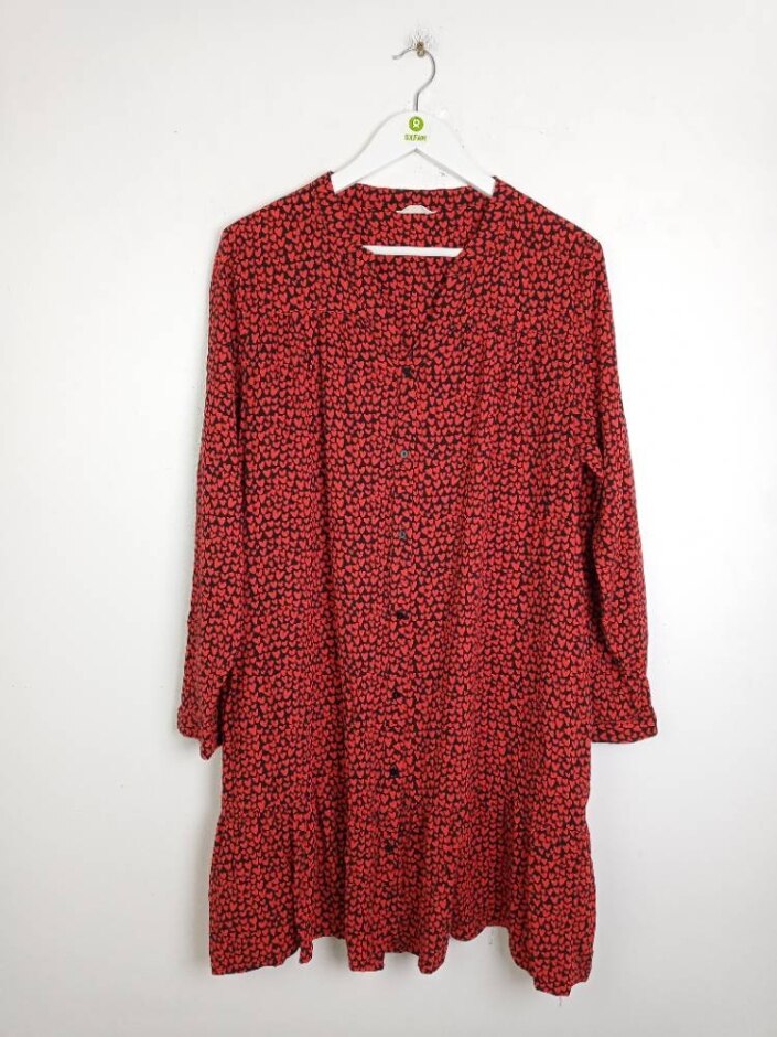 Hush Women's Shirt Dress Red Black Size: 16