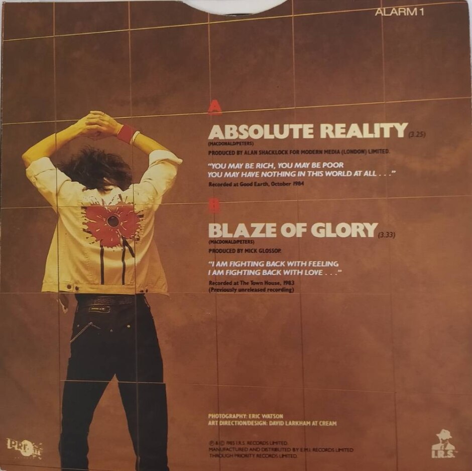 Absolute Reality/Blaze Of Glory - The Alarm [ALARM 1 Format: Vinyl, 7 ...