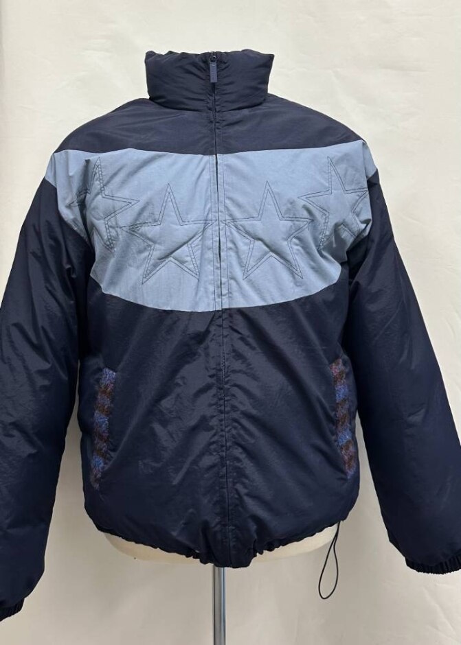 Donottag Star Design Insulated Jacket Blue/navy Size: M