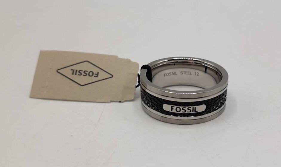 Fossil Men's Stainless Steel Dress Ring - Bnwot