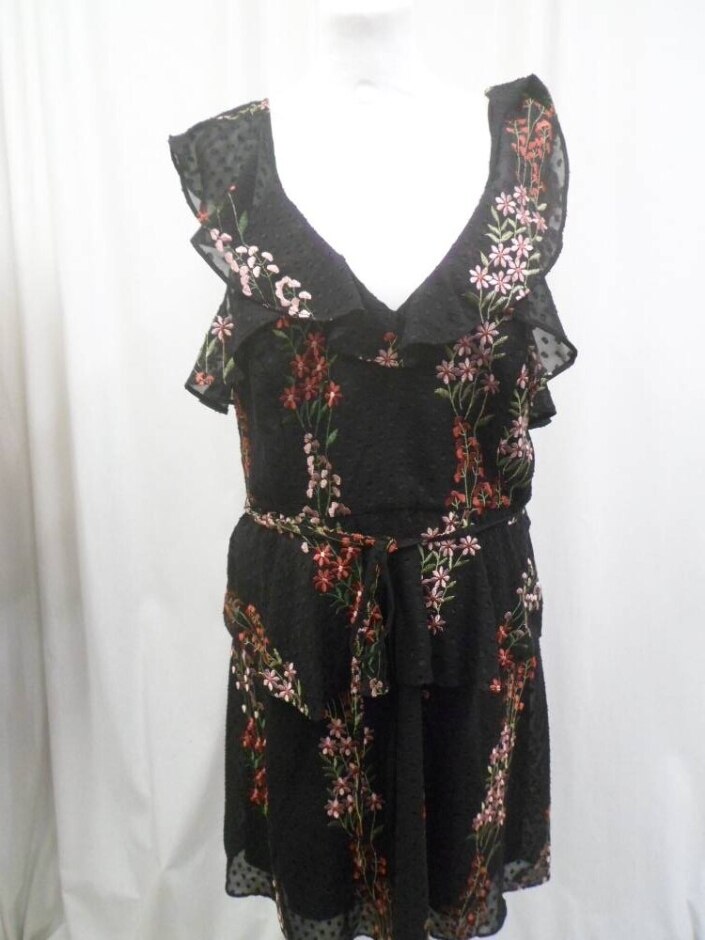 Coast  Dress Black & Pink Size: 14