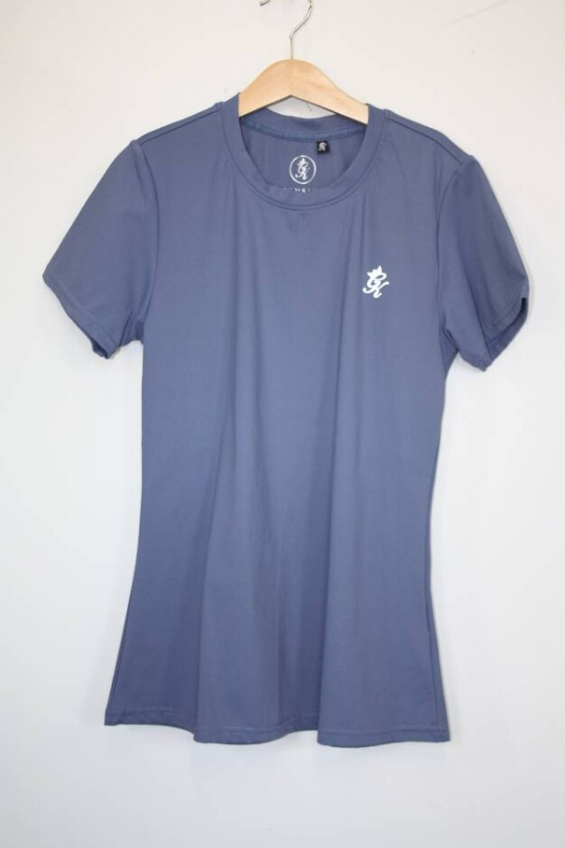 Gym King Women Short Sleeved Top  Light Blue Size: 10