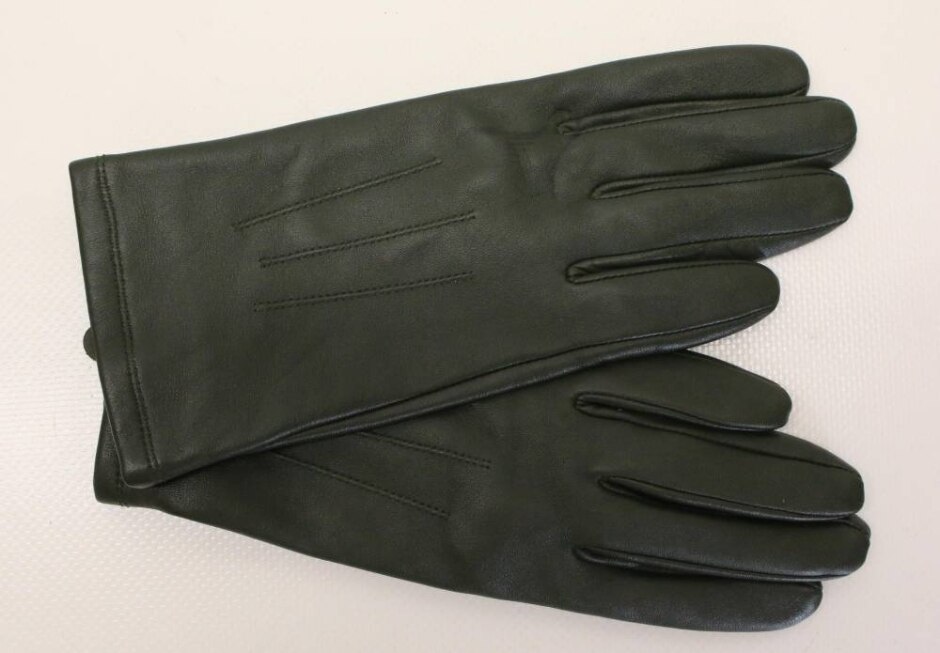 Marks & Spencer Khaki Green Classic Leather Gloves In Medium