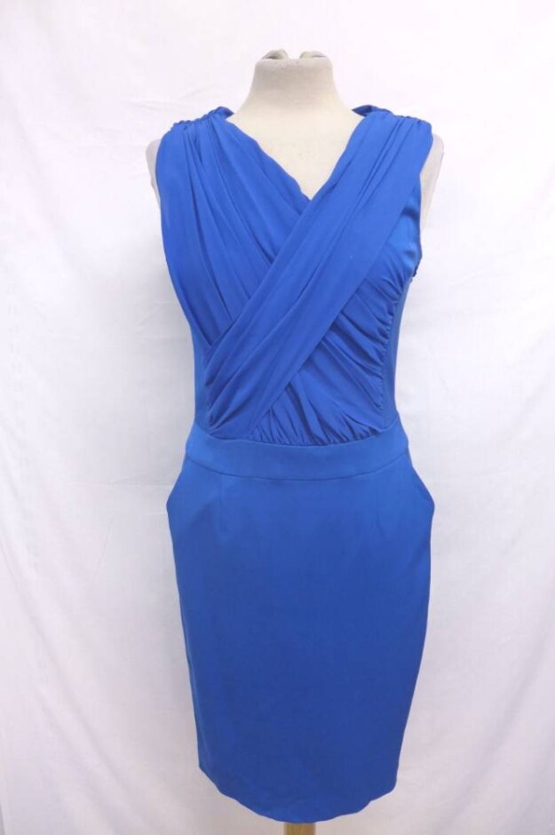 Reiss Wrap Around Halter Esque Dress Sapphire Blue Size: 8