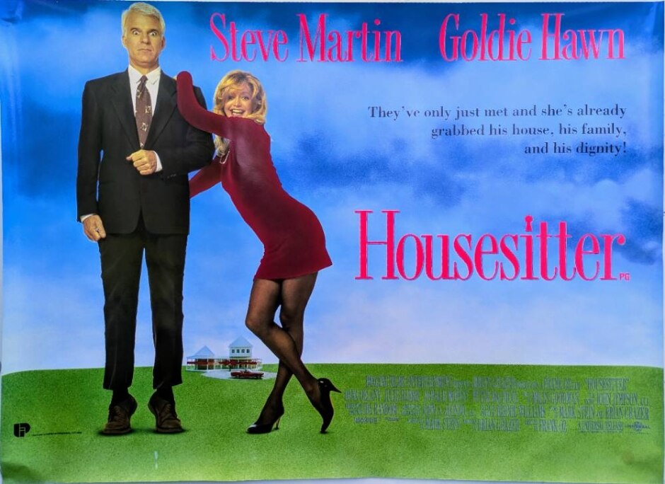 Housesitter (1992) Steve Martin/goldie Hawn -original Uk Quad Film Poster *rolled Ex-shop New Stock*