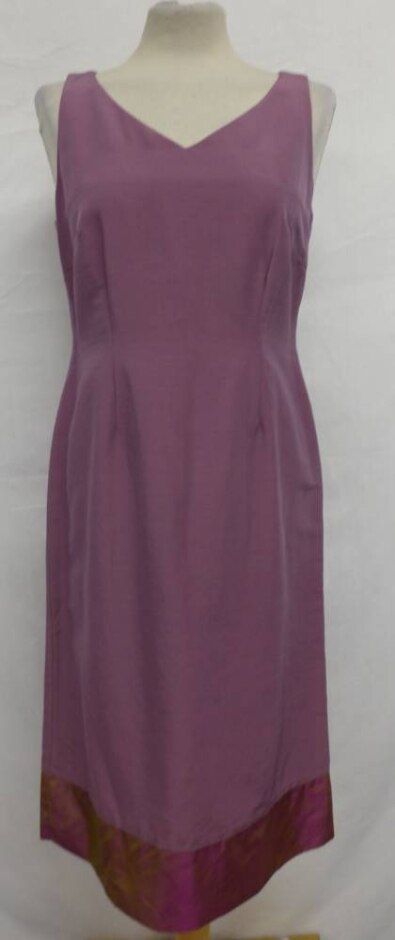 Laura Ashley Petite  Vintage Pencil Shift Dress Plum Pink Size: 10