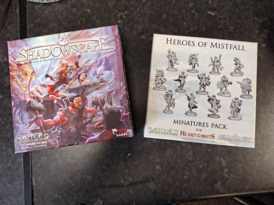 Shadowscape Game Set With Heroes Of Mistfall Minitures Pack