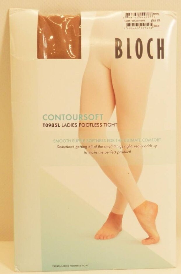 Bloch Ladies Footless Tights Brown Size: S