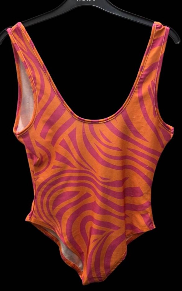Boohoo Swimsuit Orange,pink Size: 12