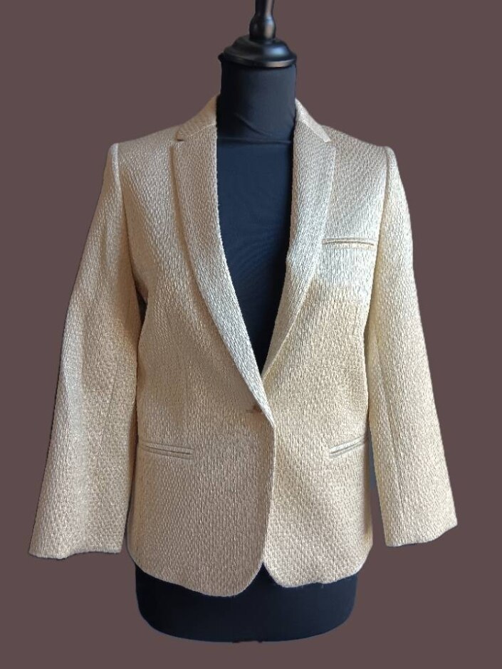Zadig And Voltaire Deluxe Blazer Gold Size: 8